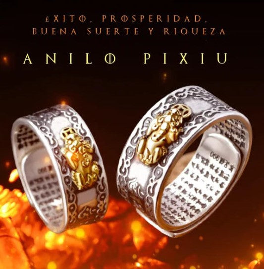 ANILLO FENG SHUI PIXIU INVOCADOR DE RIQUEZA - 2X1 HOY